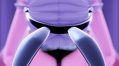 'In a secluded space, Gawr Gura (wearing bunny suit) becomes intensively aroused'