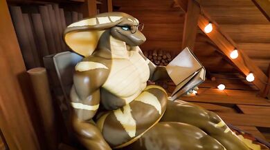 "Erotic Serpent Encounter: A Lioness Seduced by a Slithering Seducer"