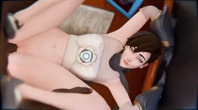 'The physiotherapist's wand touches every inch of Tracer's body, causing her to moan with pleasure. [Jbottom]'