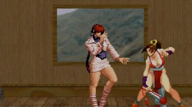 'Missionary Bliss with a Futanari Shermie and her new sex toy - Hands behind head added!'