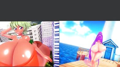 "Gigantic Growth Giantesses: Kirika, Misono and Mii's Hentai Porn Adventure"