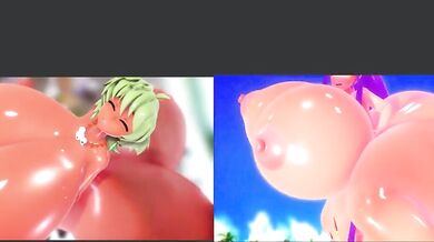 "Gigantic Growth Giantesses: Kirika, Misono and Mii's Hentai Porn Adventure"