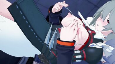 "Fisting a big-booty blonde with a thick dildo!"