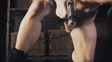 Watch Leon Kennedy from Resident Evil stripping off his clothes, getting naughty with a mod and pleasuring himself in this hot porno scene!