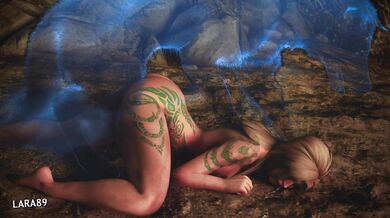 "Latex lust in the dark, a ghostly encounter with phantom pleasure!"