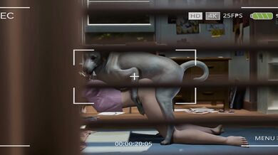 Rebecca and Lauren caught in the act by a horny Rottweiler [Blueberg]