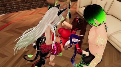 'MERU GETS NAILED BY A GANG OF HUNG MEN!'