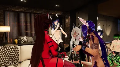 'MERU GETS NAILED BY A GANG OF HUNG MEN!'
