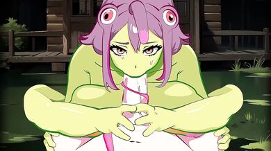 "Ms. Frog Gets A Flow Job From Her Evil Captor"