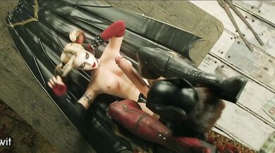 "Batgirl's Futa Fantasy with Harley Quinn"