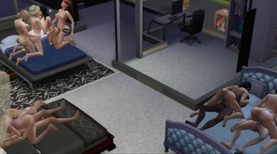 'Massive Futa-Female Orgy in The Sims: Myshuno'