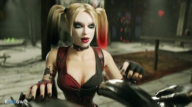 Batgirl's Assault on Harley Quinn's Female Body