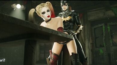 Batgirl's Assault on Harley Quinn's Female Body