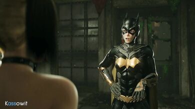 Batgirl's Assault on Harley Quinn's Female Body