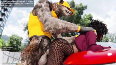 "Unleashed Desires: The Black Lady and GTA Werewolf [Rekin3D]"