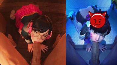 "Dva, Mercy and Moira - Overwatch Waifu Tribute Series #2 (Hentai Porn Parody)"