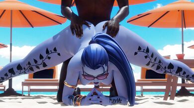'Blacked Out on the Beach: Widowmaker Fucks with Yeero [BLACKED Edit]'