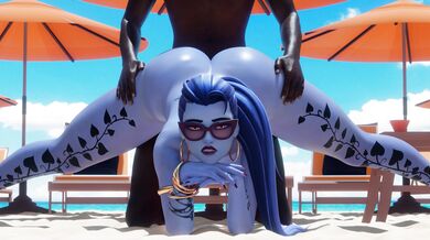 'Blacked Out on the Beach: Widowmaker Fucks with Yeero [BLACKED Edit]'