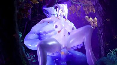 'Fantasy Race Mating with Worm Monster'