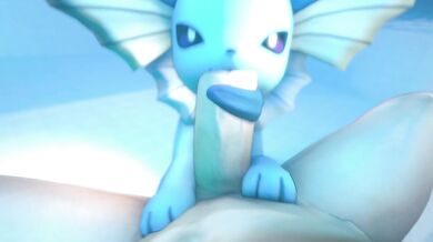 "My Vaporeon in the Tub: A Sensual Bath with a Cute Pokemon"