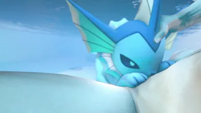 "My Vaporeon in the Tub: A Sensual Bath with a Cute Pokemon"