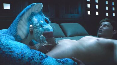 'Thrusting snake penetrates and sucks man dry'