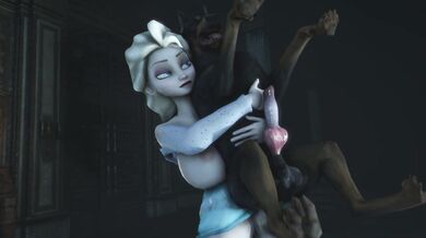 '"Satisfaction guaranteed" as Elsa rides the dog with a bone-shattering sound effect.'