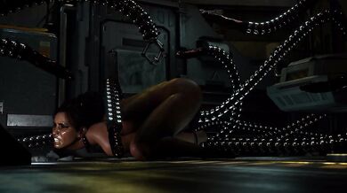 Watch as Jewel gets ravaged by a robot tentacle monster in "Panam Getting Destroyed By Robot Tentacles."