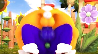 'Purring with Pleasure: Tails' Oral Delight under Sonic's Mighty Strokes'
