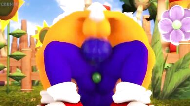 'Purring with Pleasure: Tails' Oral Delight under Sonic's Mighty Strokes'