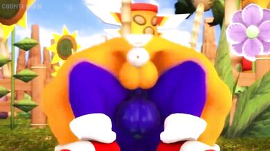 'Purring with Pleasure: Tails' Oral Delight under Sonic's Mighty Strokes'