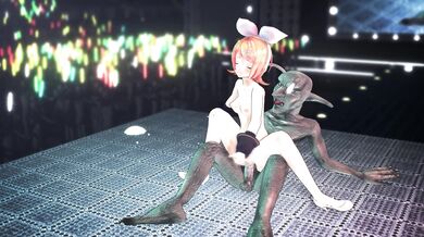 Rin Kagamine, the innocent and reserved vocaloid, experiences a sudden and unexpected meltdown, leading to intense and passionate release.