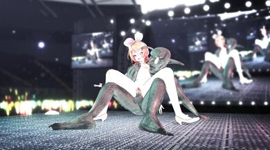 Rin Kagamine, the innocent and reserved vocaloid, experiences a sudden and unexpected meltdown, leading to intense and passionate release.