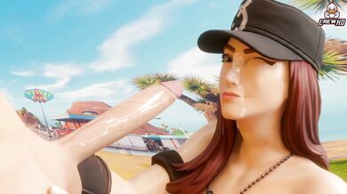 'The Busty Blonde Gets Her Aspen-Licked Cock Sucked In The Hot Tub'