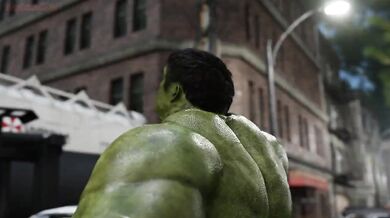 "HULK AND IRON MAN - FIGHTING OVER THE CHAIR"