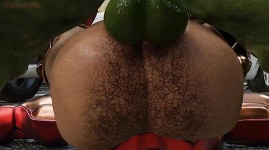 "HULK AND IRON MAN - FIGHTING OVER THE CHAIR"