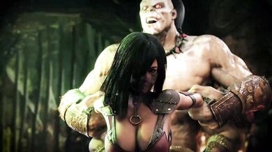 'Savage Love Making: Goro Conquers Mileena in a Heated Battle of Lust'