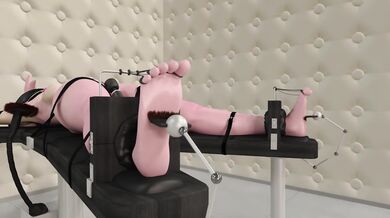 'BDSM Dungeon Master Tortures Submissive Amy and Rose into Naughty Orgasms on the Electric X-Rack'