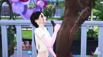 Rewritten as: 'Carnivorous Lust: Two Girls Get Down With Strange Men in the Middle of the Party.'