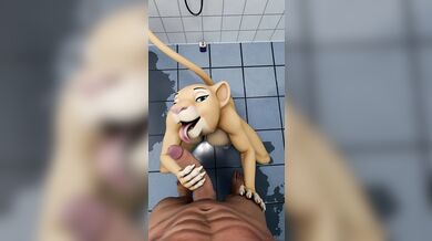 You can take a shower with Nala, but it won't be the only thing getting wet.