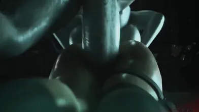 'Jill Valentine: A Slippery Encounter With Mrs. Tyrant In The Darkness - An Interactive 3D Hentai Adventure'
