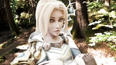 'Ezreal's seductive persuasion overcomes Lux'