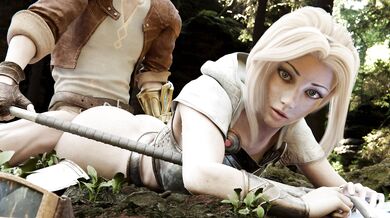 'Ezreal's seductive persuasion overcomes Lux'