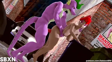 "Female Dragon and Male Fox Heat Up the Bedroom in Blaze X Spike!"