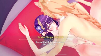 'BDSM Love in the Inazuma Rabbit Club: Raiden, Sara and Yae (Naked Ver.)'