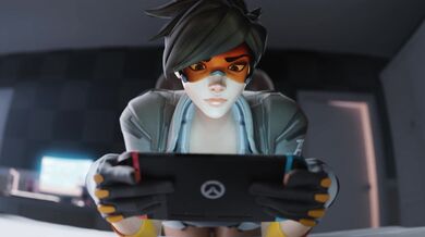 "Mega Tits Tracer Gets Fucked by Everyone in a Blackened Virtual Reality Game Over"