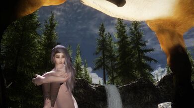 In the woods with a horse, she explores her desires.