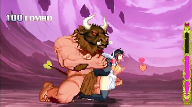 "The Mighty Minotaur vs The Seductive Iroha: A Battle of Lust and Love"