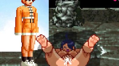 Rewritten as: "Mutant Rabbit and Human Boy Battle in Obscene Couple's Game"