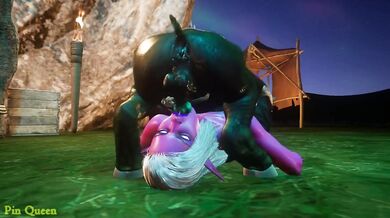 '"A Night Elf's Wild Life" - An Old Goblin Cums'